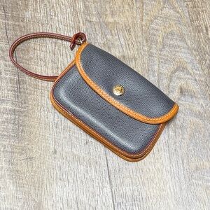 Stylish Gray and Tan Vintage Dooney&Bourke Wristlet